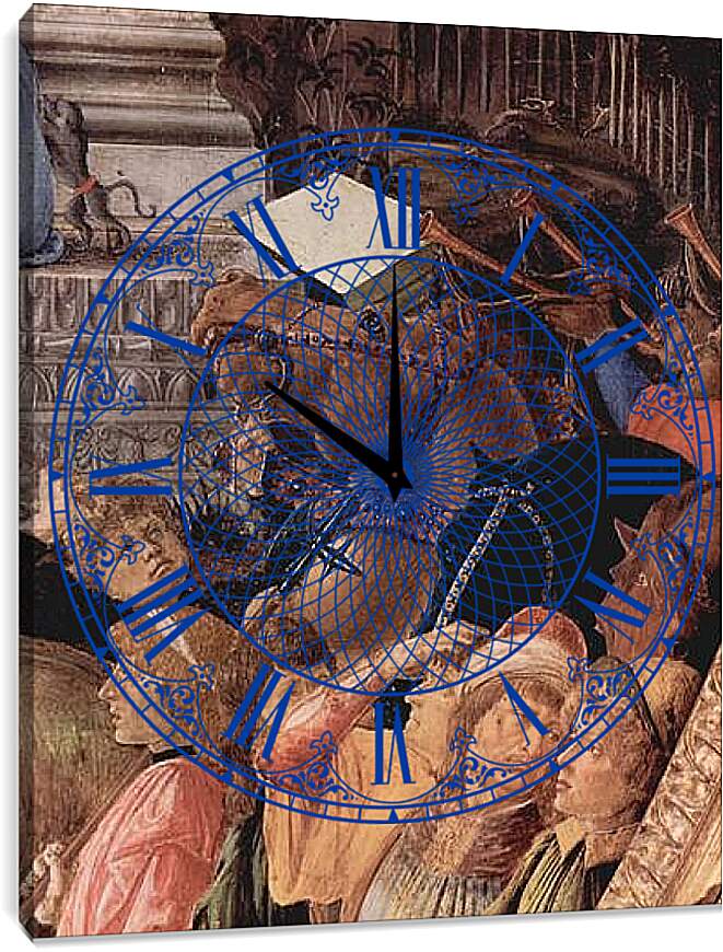 Часы картина - Adoration of the kings (detail3) Сандро Боттичелли