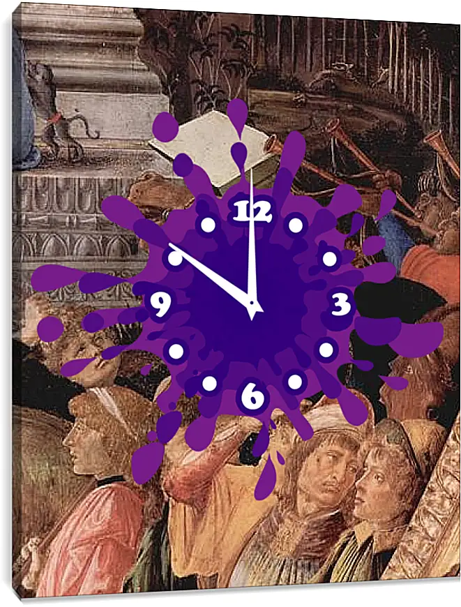 Часы картина - Adoration of the kings (detail3) Сандро Боттичелли