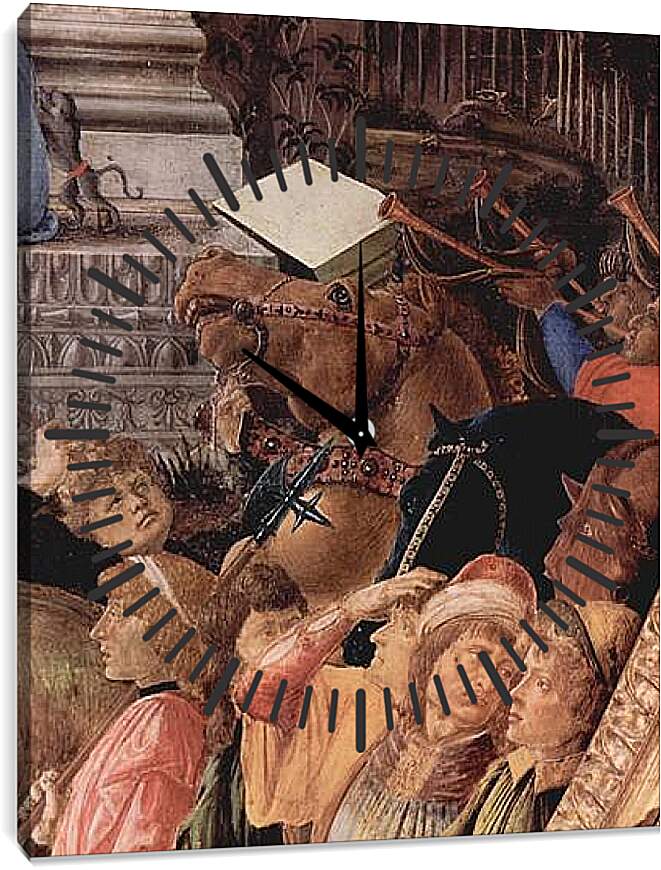 Часы картина - Adoration of the kings (detail3) Сандро Боттичелли