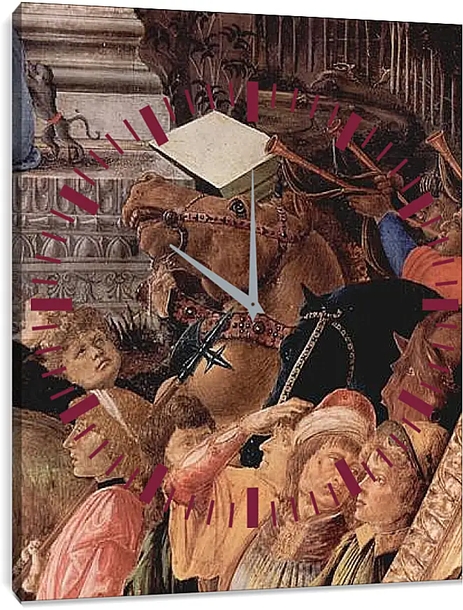 Часы картина - Adoration of the kings (detail3) Сандро Боттичелли