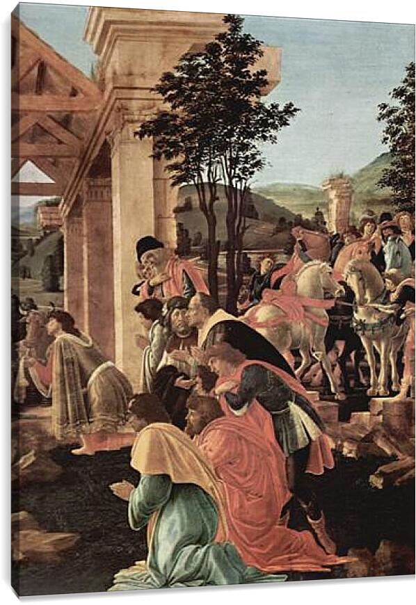 Постер и плакат - Adoration of the kings (detail)	Сандро Боттичелли