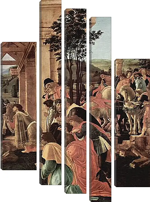 Модульная картина - Adoration of the kings (detail)	Сандро Боттичелли