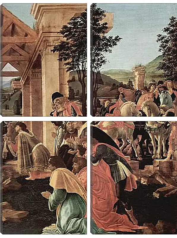 Модульная картина - Adoration of the kings (detail)	Сандро Боттичелли