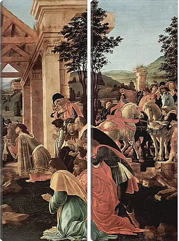 Модульная картина - Adoration of the kings (detail)	Сандро Боттичелли