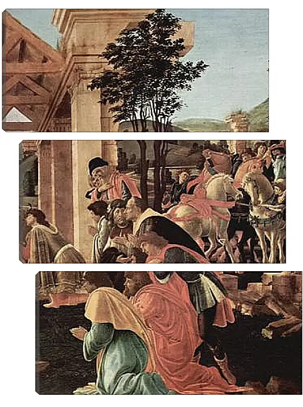 Модульная картина - Adoration of the kings (detail)	Сандро Боттичелли