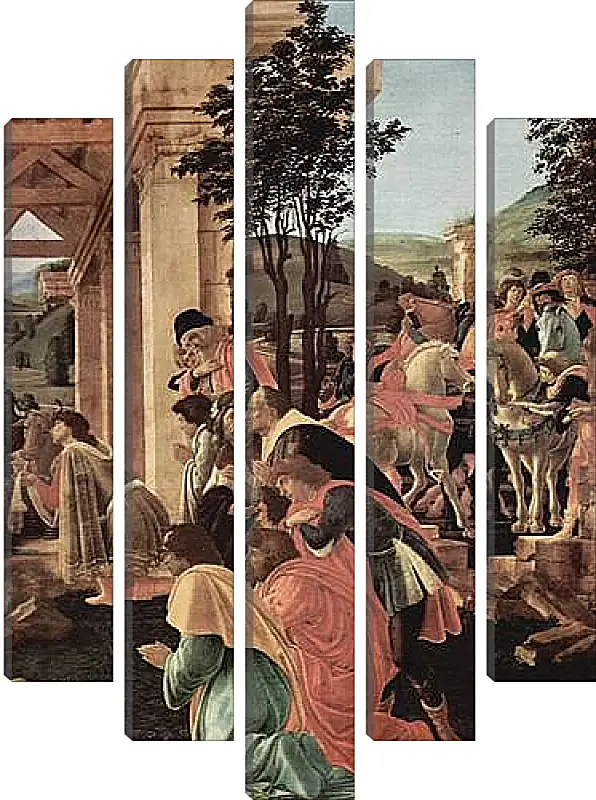 Модульная картина - Adoration of the kings (detail)	Сандро Боттичелли