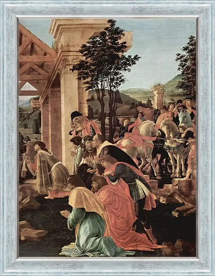 Картина в раме - Adoration of the kings (detail)	Сандро Боттичелли