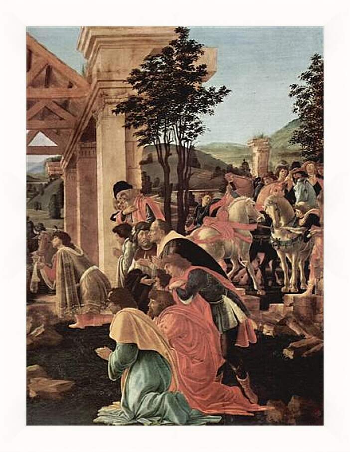 Картина в раме - Adoration of the kings (detail)	Сандро Боттичелли