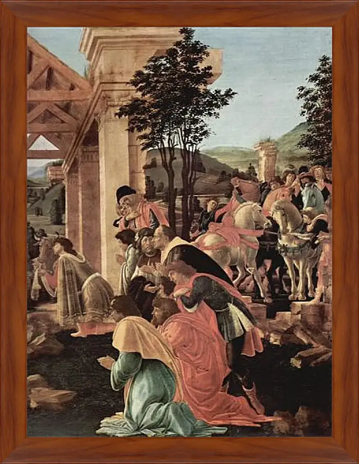 Картина в раме - Adoration of the kings (detail)	Сандро Боттичелли