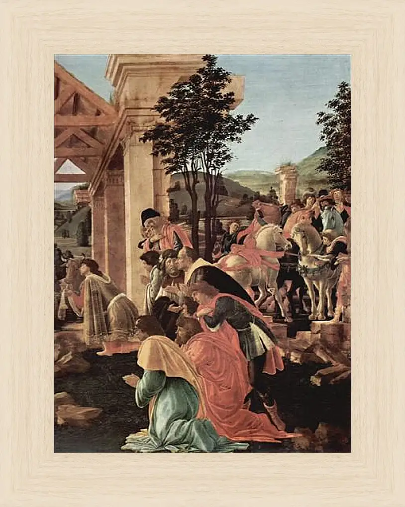 Картина в раме - Adoration of the kings (detail)	Сандро Боттичелли