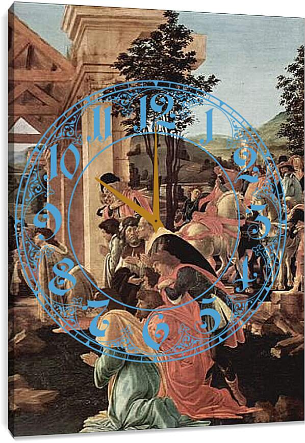 Часы картина - Adoration of the kings (detail)	Сандро Боттичелли