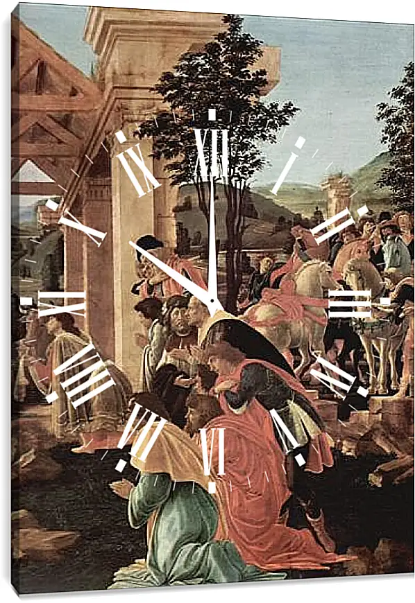 Часы картина - Adoration of the kings (detail)	Сандро Боттичелли