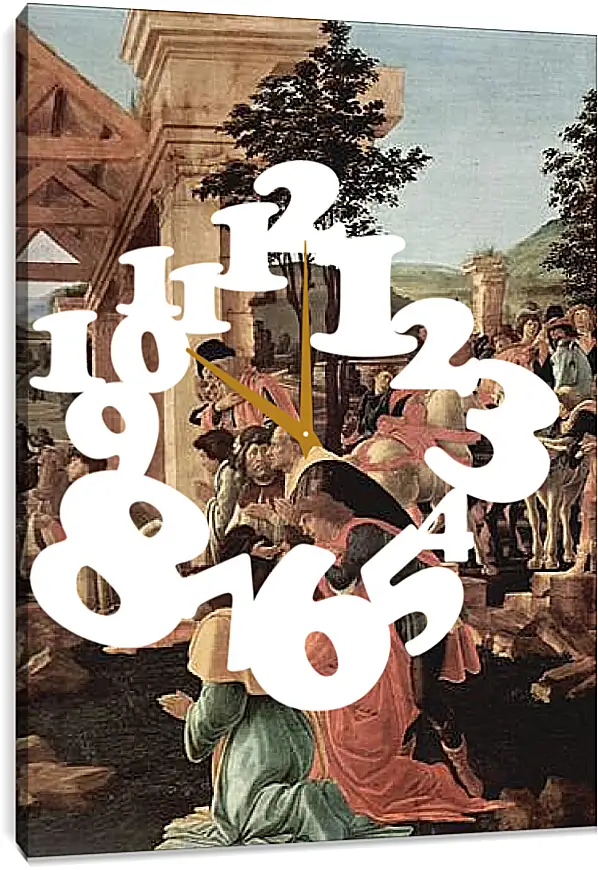 Часы картина - Adoration of the kings (detail)	Сандро Боттичелли