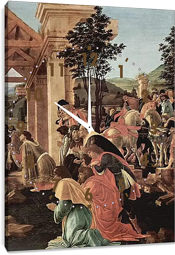 Часы картина - Adoration of the kings (detail)	Сандро Боттичелли