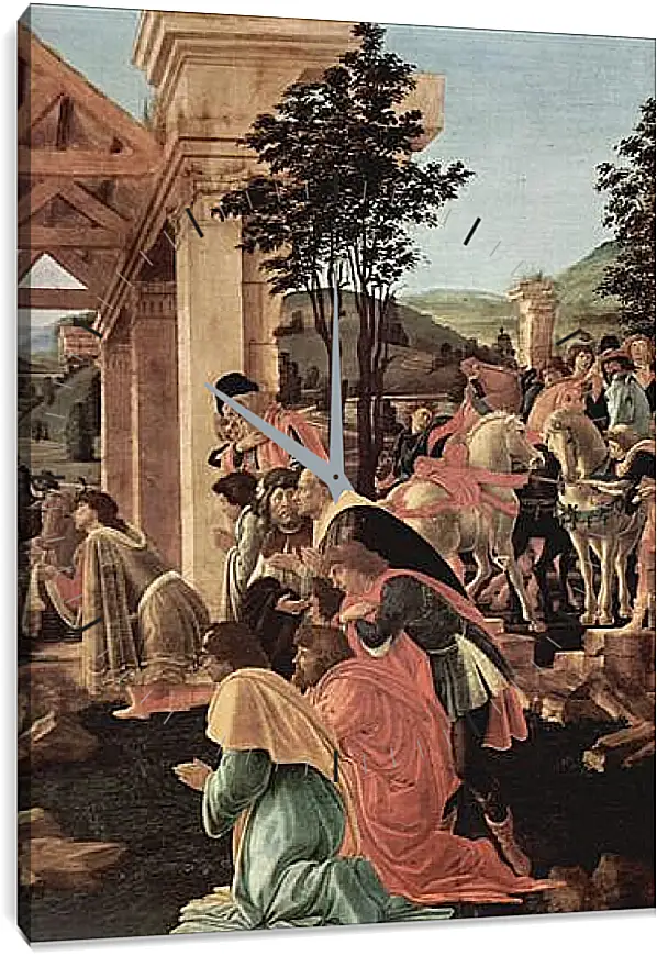 Часы картина - Adoration of the kings (detail)	Сандро Боттичелли