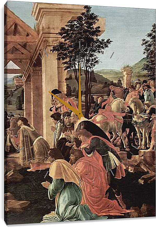 Часы картина - Adoration of the kings (detail)	Сандро Боттичелли