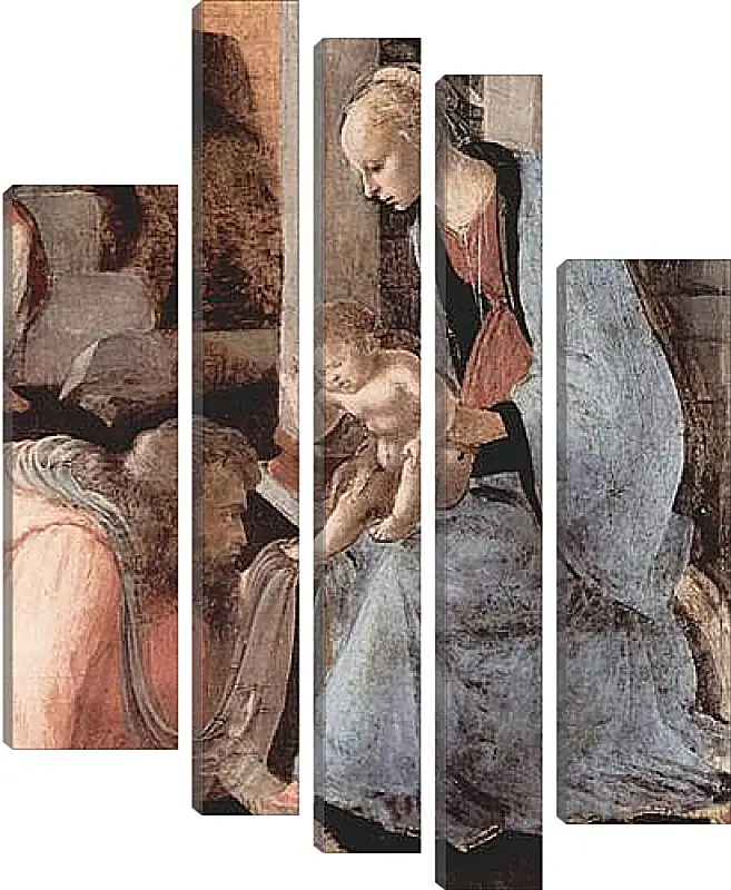 Модульная картина - Adoration of the Holy three Kings (detail) Сандро Боттичелли