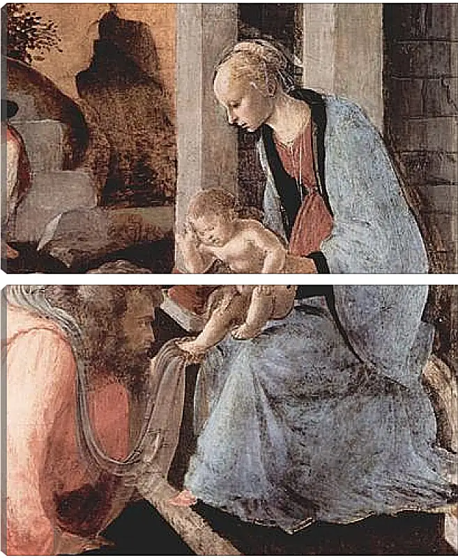 Модульная картина - Adoration of the Holy three Kings (detail) Сандро Боттичелли