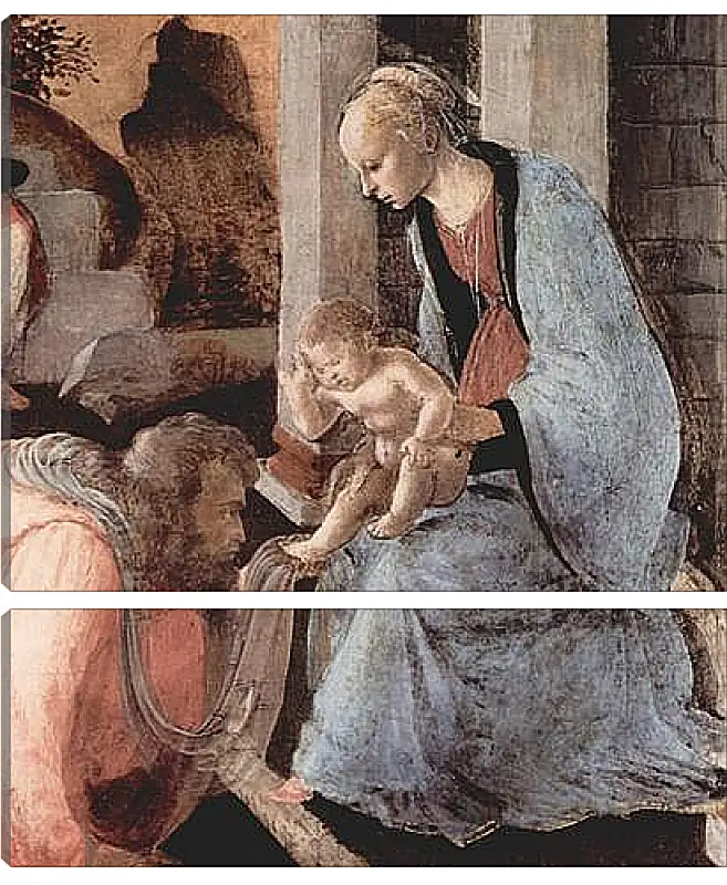 Модульная картина - Adoration of the Holy three Kings (detail) Сандро Боттичелли