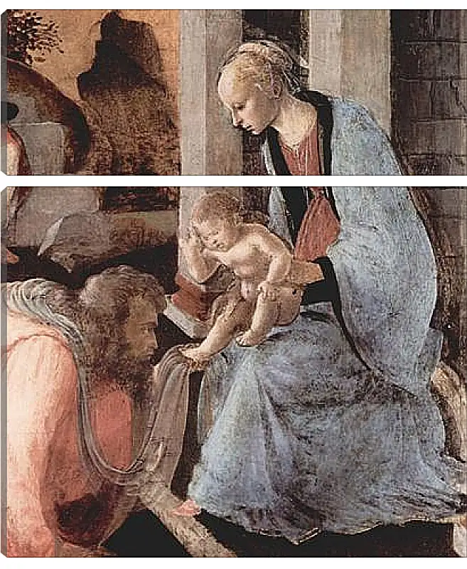 Модульная картина - Adoration of the Holy three Kings (detail) Сандро Боттичелли