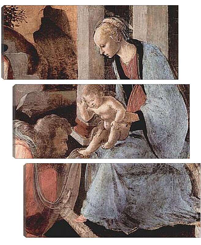 Модульная картина - Adoration of the Holy three Kings (detail) Сандро Боттичелли