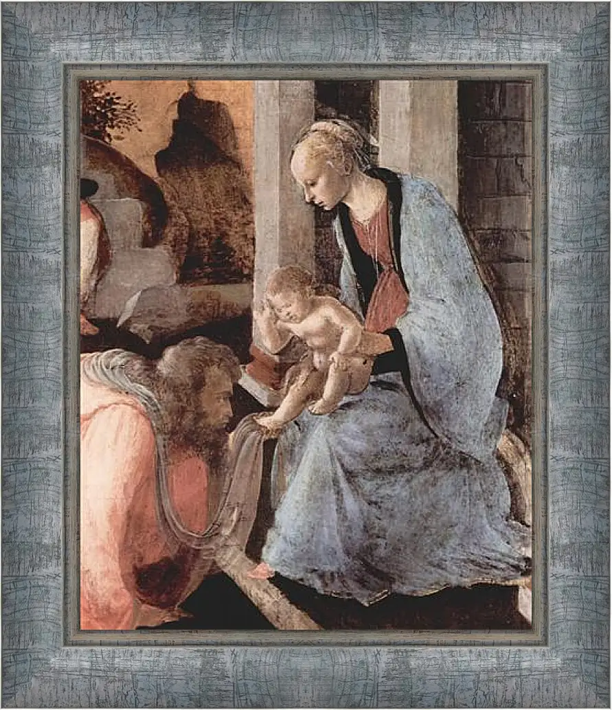 Картина в раме - Adoration of the Holy three Kings (detail) Сандро Боттичелли