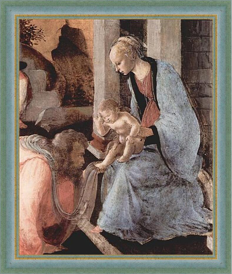 Картина в раме - Adoration of the Holy three Kings (detail) Сандро Боттичелли