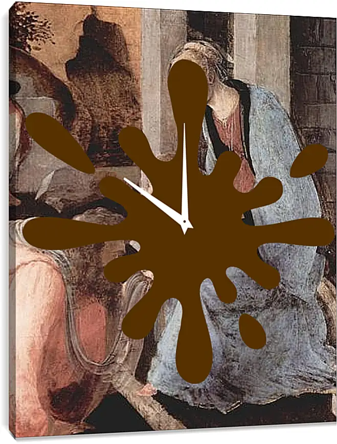 Часы картина - Adoration of the Holy three Kings (detail) Сандро Боттичелли