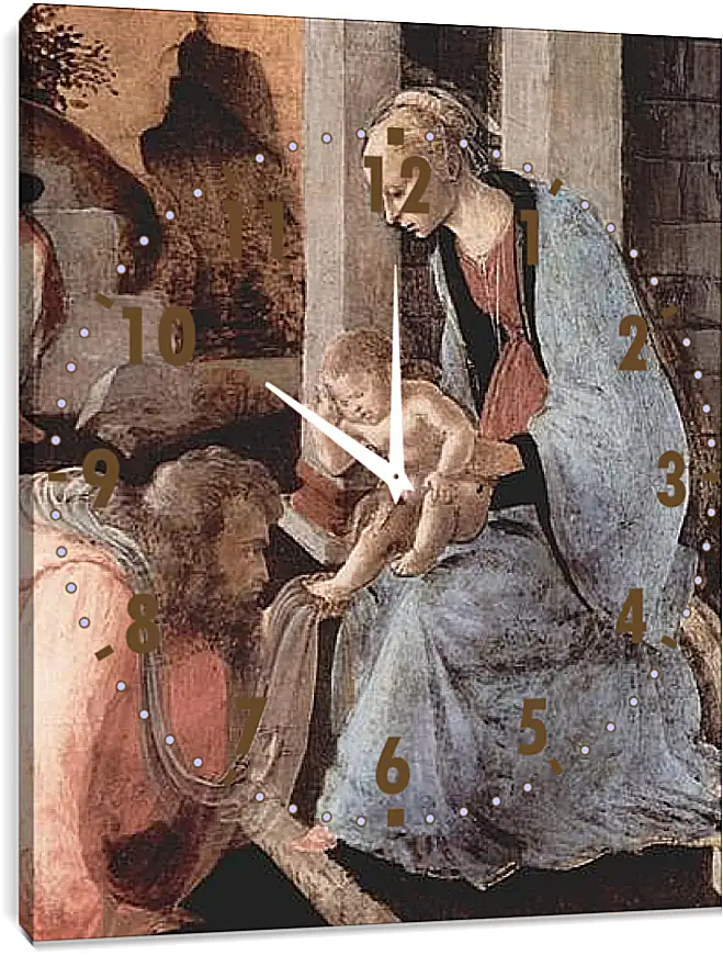 Часы картина - Adoration of the Holy three Kings (detail) Сандро Боттичелли