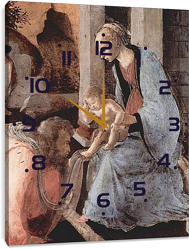 Часы картина - Adoration of the Holy three Kings (detail) Сандро Боттичелли