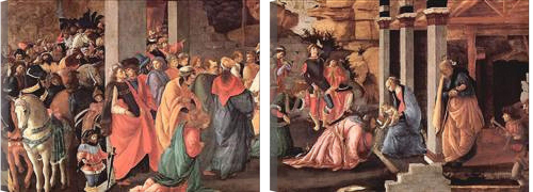 Модульная картина - Adoration of the holy three kings. Сандро Боттичелли