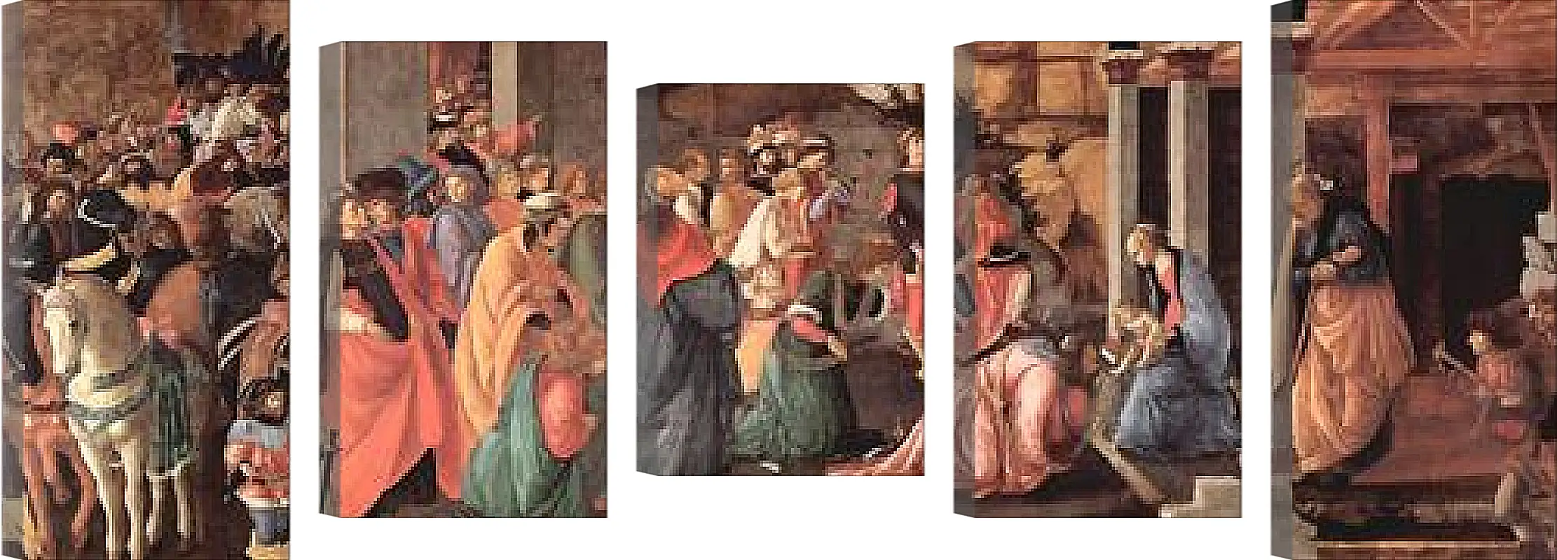 Модульная картина - Adoration of the holy three kings. Сандро Боттичелли