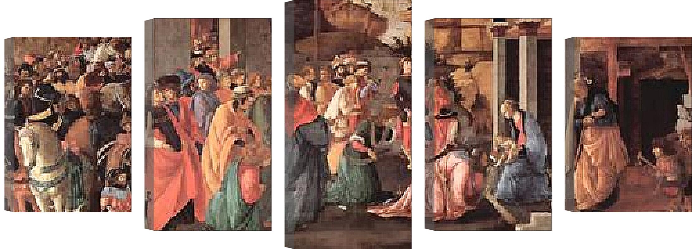 Модульная картина - Adoration of the holy three kings. Сандро Боттичелли