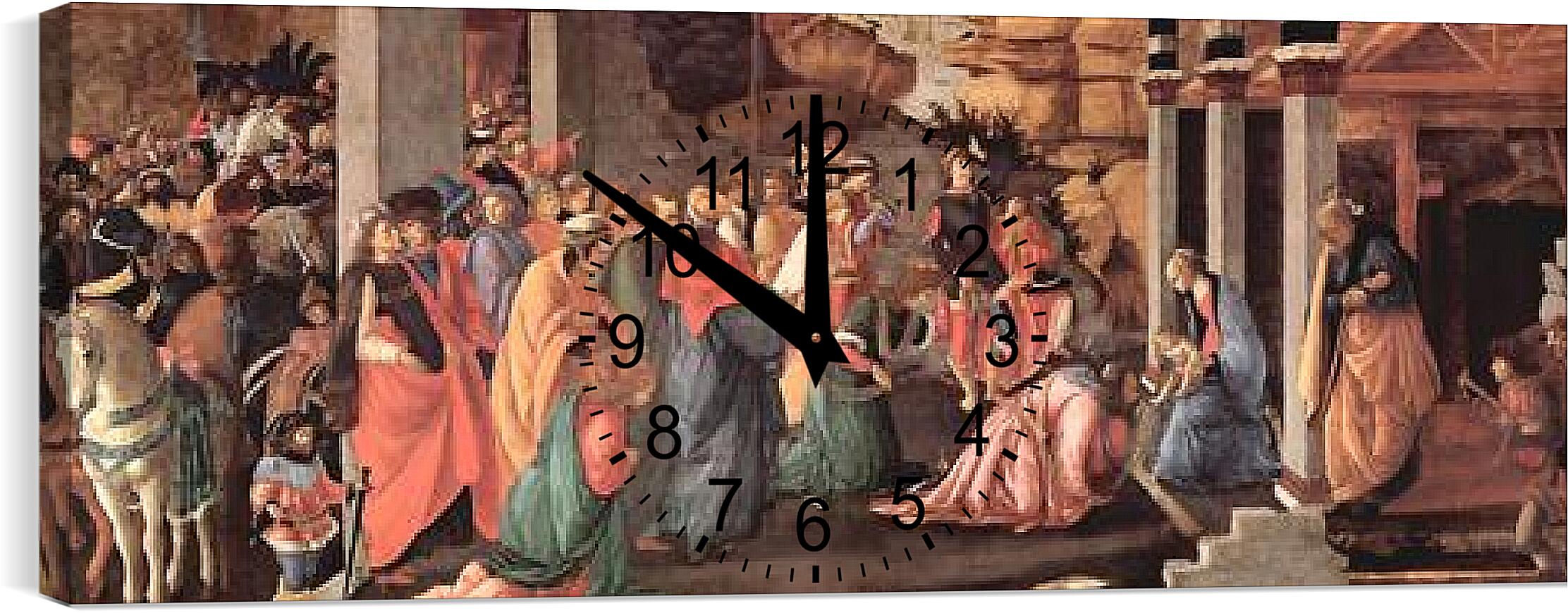 Часы картина - Adoration of the holy three kings. Сандро Боттичелли