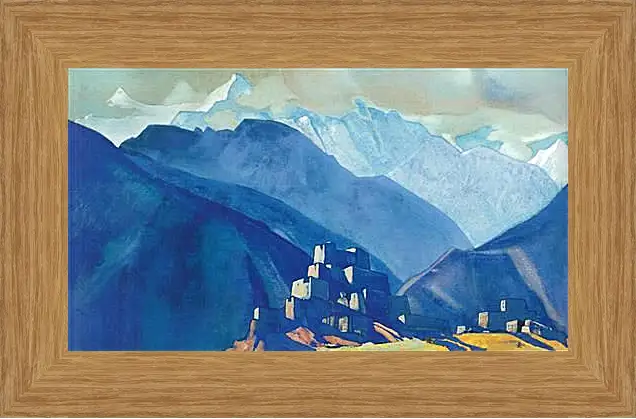 Картина в раме - Монастырь. Рерих Николай