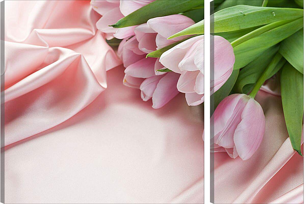 Модульная картина - Букет тюльпанов