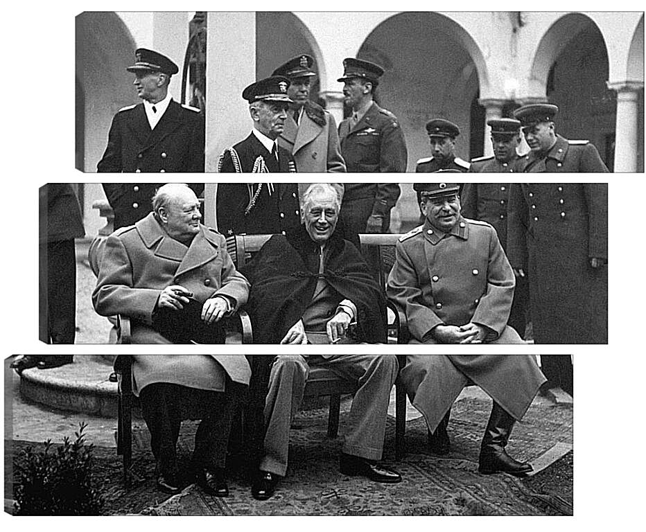 Модульная картина - Сталин, Рузвельт и Черчиль