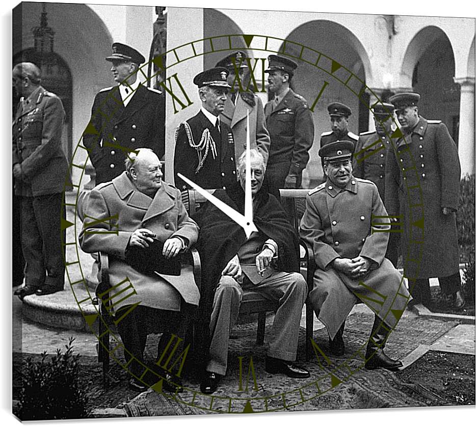 Часы картина - Сталин, Рузвельт и Черчиль