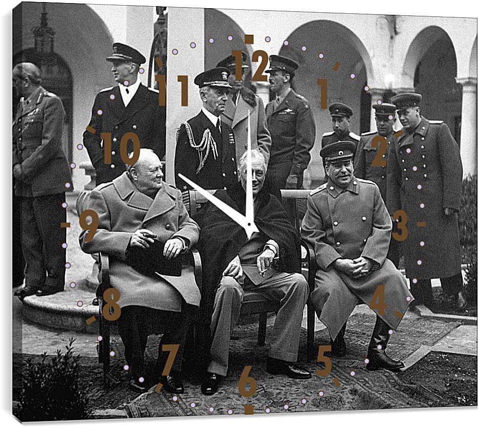 Часы картина - Сталин, Рузвельт и Черчиль