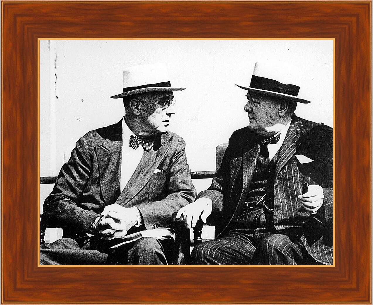 Картина в раме - Франклин Делано Рузвельт и Уинстон Черчилль
