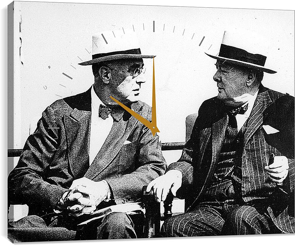 Часы картина - Франклин Делано Рузвельт и Уинстон Черчилль