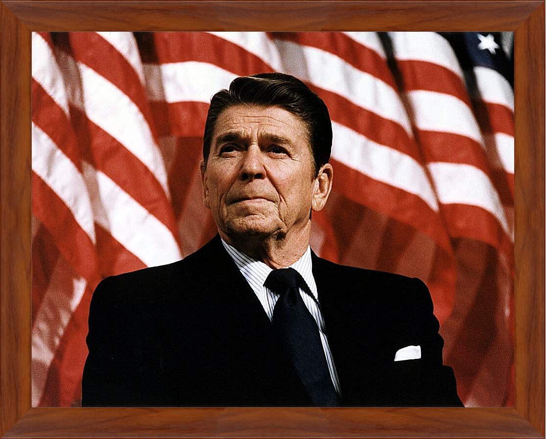 Картина в раме - Рональд Уилсон Рейган 40-й президент США