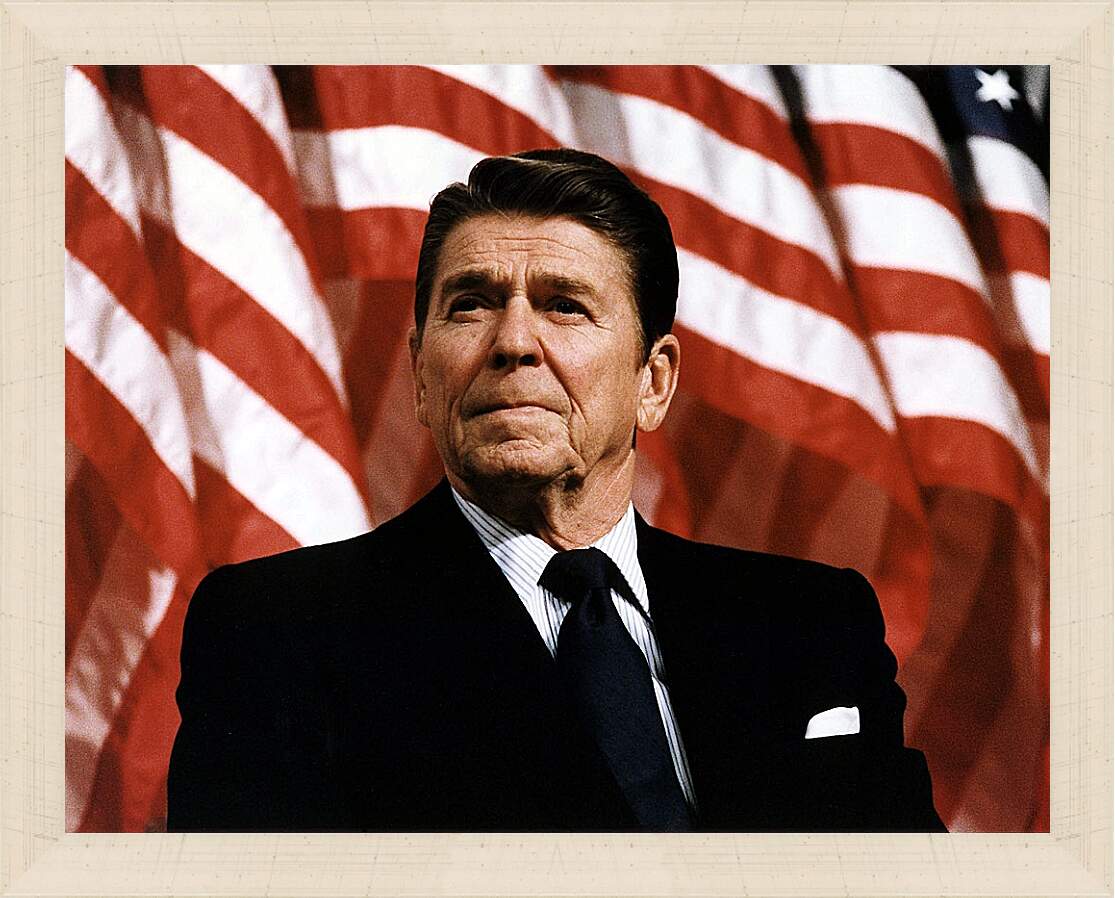 Картина в раме - Рональд Уилсон Рейган 40-й президент США