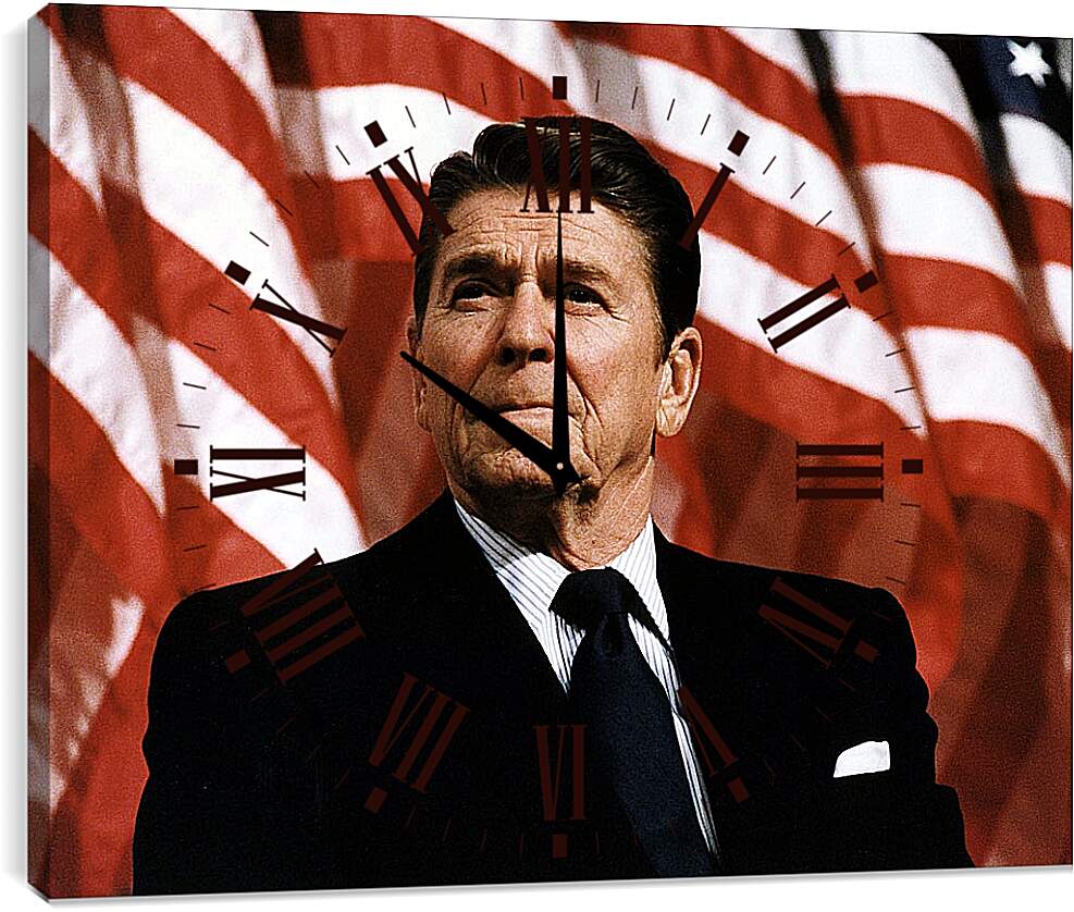 Часы картина - Рональд Уилсон Рейган 40-й президент США