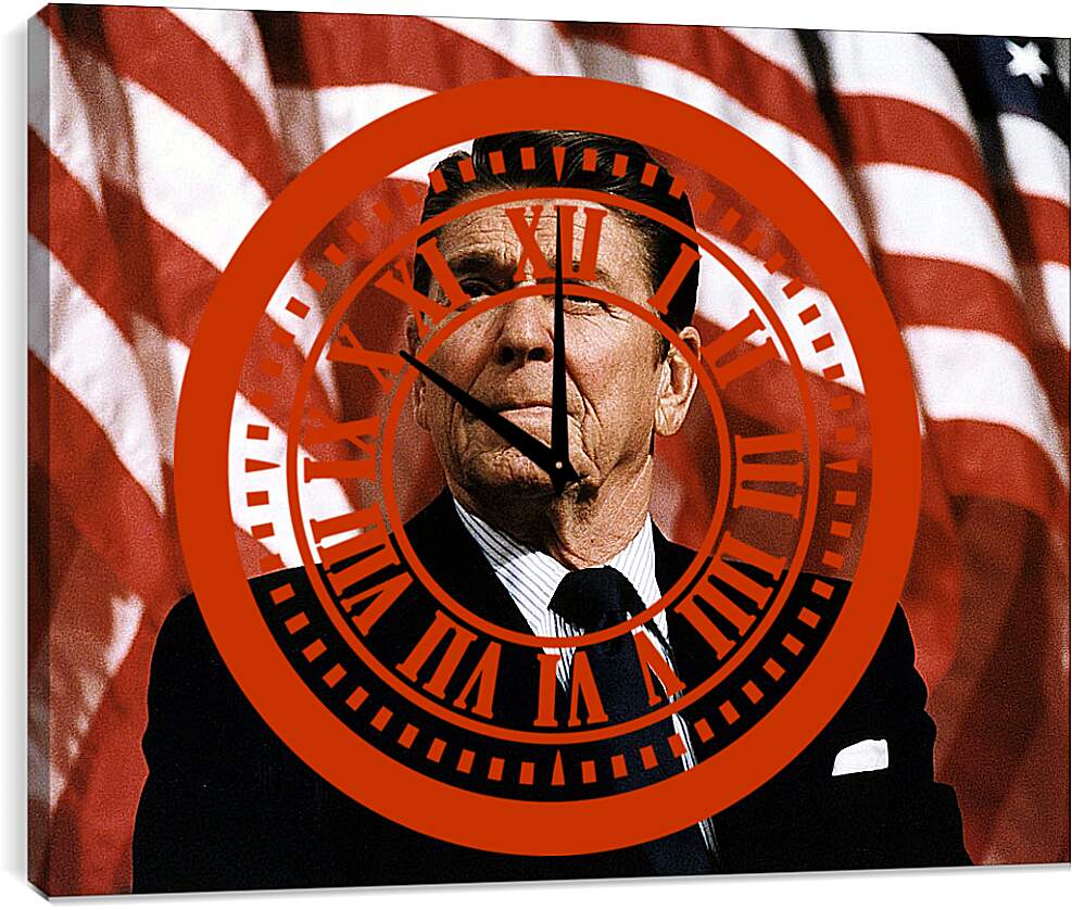Часы картина - Рональд Уилсон Рейган 40-й президент США