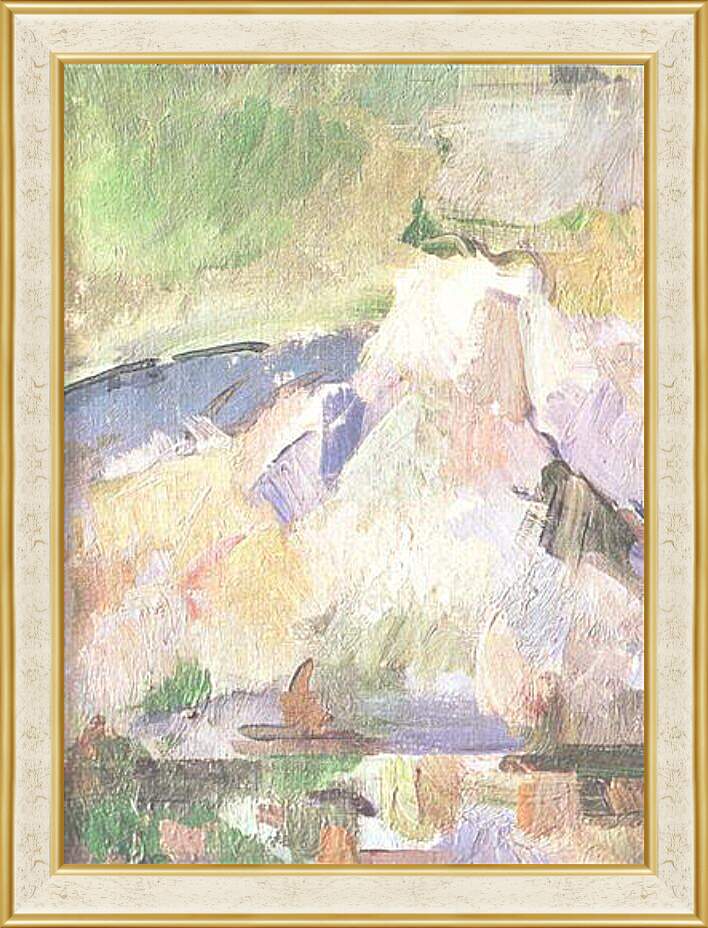 Картина в раме - La montagne Sainte-Victoire Detail (vers2). Поль Сезанн