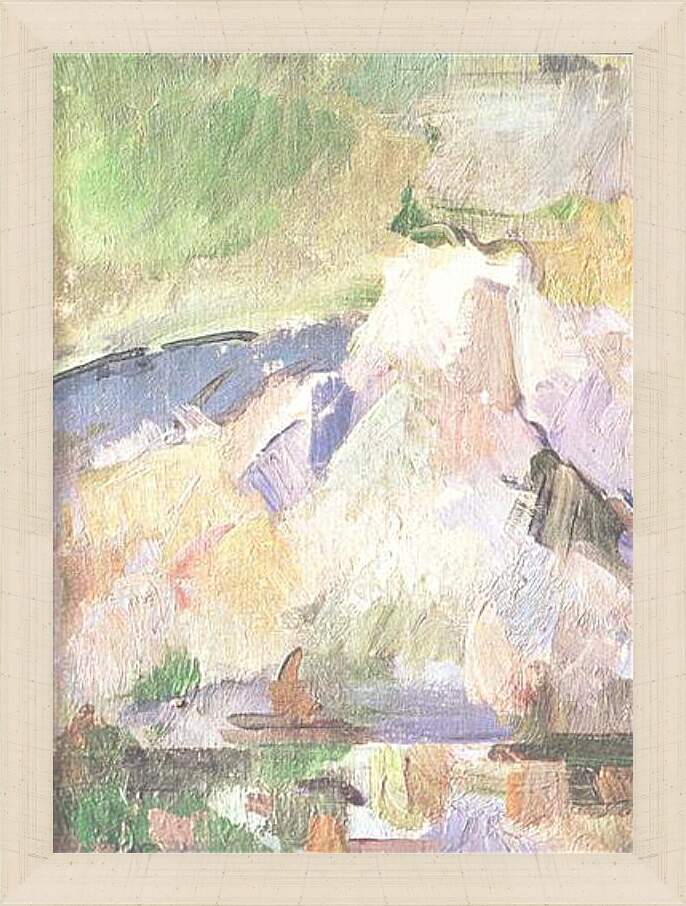 Картина в раме - La montagne Sainte-Victoire Detail (vers2). Поль Сезанн