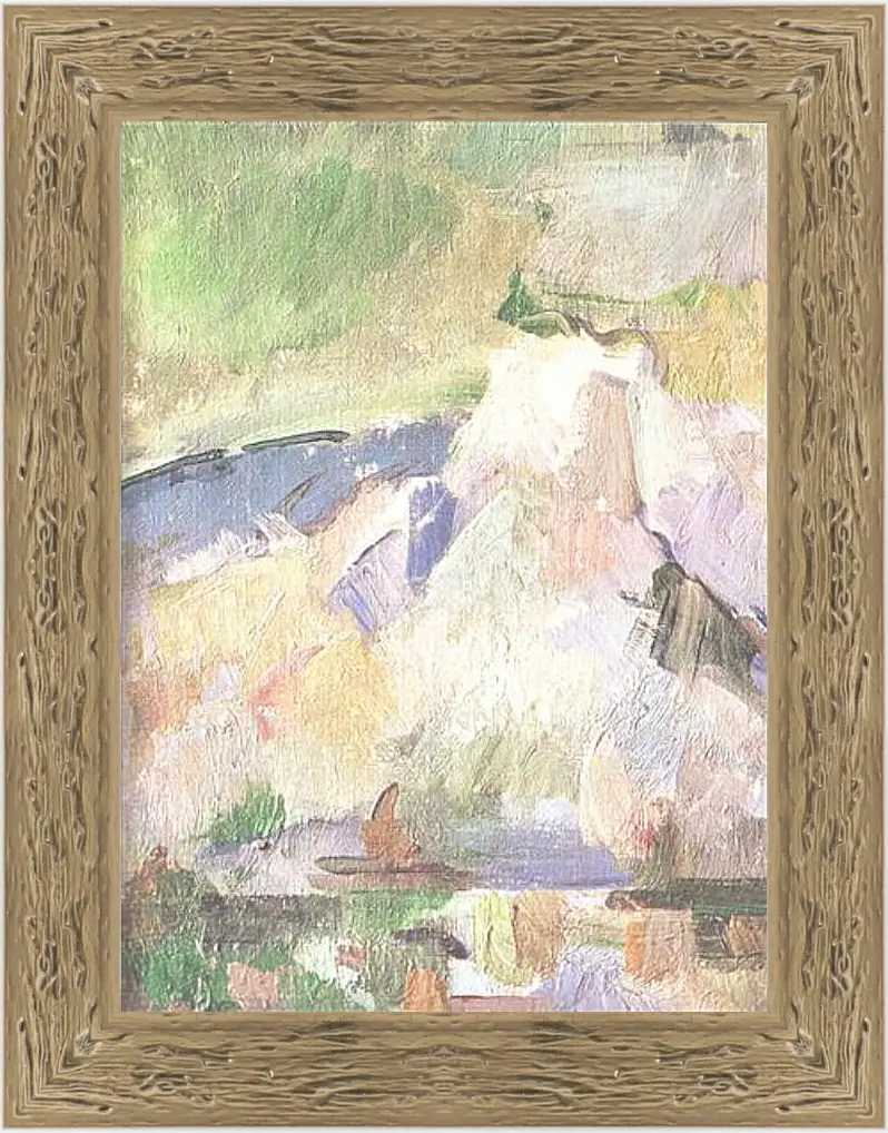 Картина в раме - La montagne Sainte-Victoire Detail (vers2). Поль Сезанн