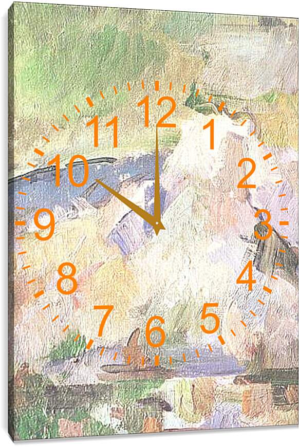 Часы картина - La montagne Sainte-Victoire Detail (vers2). Поль Сезанн