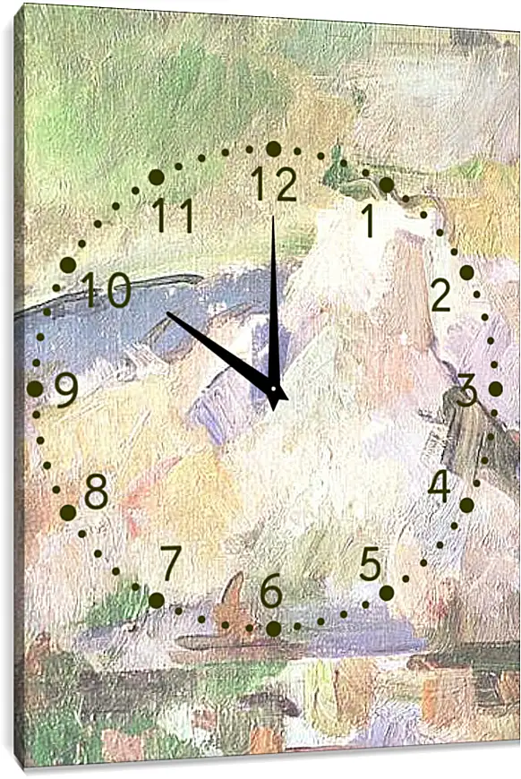 Часы картина - La montagne Sainte-Victoire Detail (vers2). Поль Сезанн